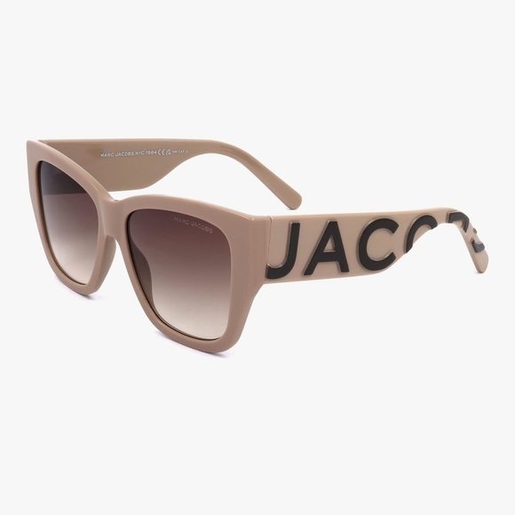 Marc Jacobs Beige Logo-Embellished Cat Eye Sunglasses